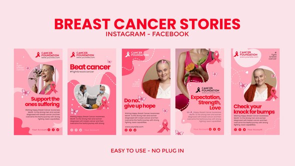 Videohive Breast Cancer Instagram Stories 55416860 Openers template preview