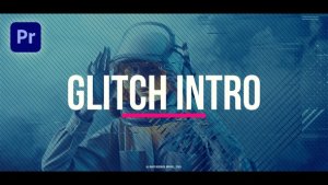 Glitch Intro Slideshow Premiere Pro template preview