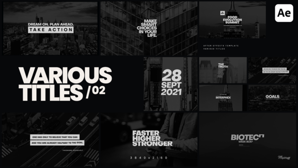 Videohive Various Titles 02 Titles template preview