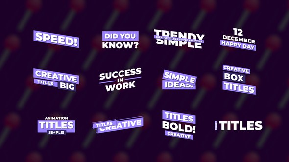 Videohive Box Titles | After Effects 50299754 Titles template preview