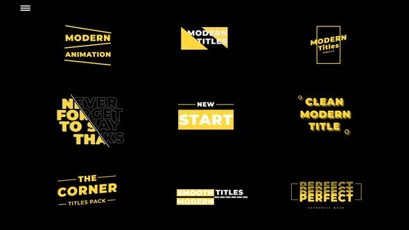Videohive Modern Titles | After Effects 45360652 Titles template preview