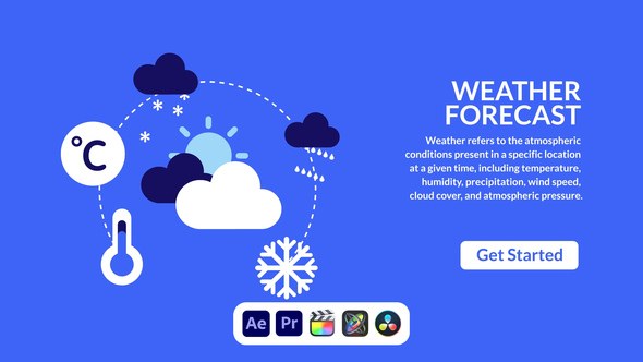 Videohive Weather Forecast Design Concept Product Promo template preview