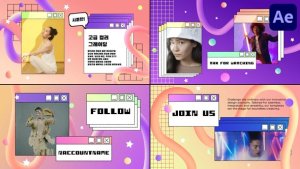 Videohive Stylish Gradient Pixel Slides for After Effects Openers template preview