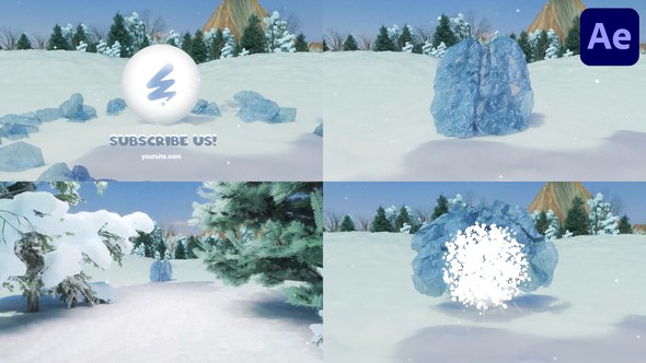 Videohive Ice Stone Logo Reveal for After Effects Logo Stings template preview