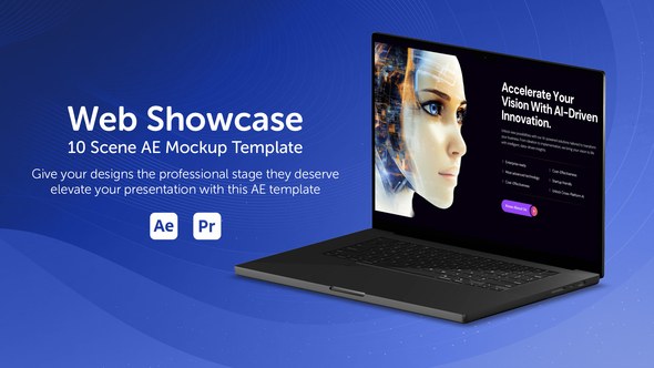 Videohive Web Showcase вЂ“ 10 Scene AE Mockup Template Product Promo template preview