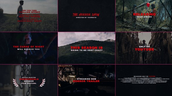 Videohive Horror Trailer Minimal Openers template preview
