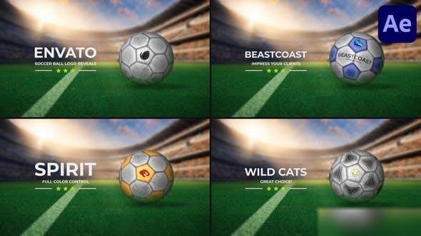 Videohive Soccer Ball Logo Reveals | After Effects Logo Stings template preview