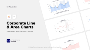 Videohive CSV Driven Corporate Area & Line Charts Infographics template preview