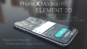 Phone X Mockup Kit Video Displays template preview