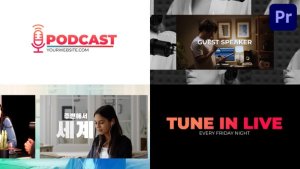 Podcast Intro | Premiere Pro MOGRT Premiere Pro template preview