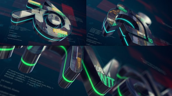 Videohive 3D Techno Logo 2 Logo Stings template preview