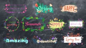 Flower Titles || Premiere Pro MOGRT Premiere Pro template preview