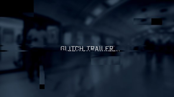 Videohive Glitch Trailer Slideshow Opener Video Displays template preview
