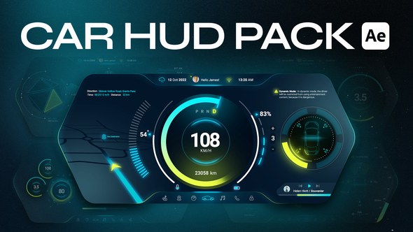 Videohive Car HUD Cluster For After Effects Elements template preview