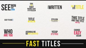 Fast Titles Video Displays template preview