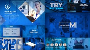 Videohive Medical App - Telemedicine Healthcare Service Video Displays template preview