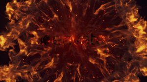 Videohive Intense Fire Burn Logo Reveal Logo Stings template preview