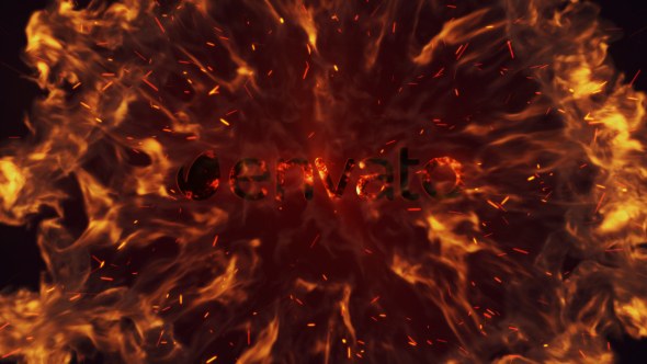 Videohive Intense Fire Burn Logo Reveal Logo Stings template preview