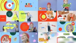 Videohive KidвЂ™s YouTube Vlog Openers template preview