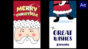 Videohive Santa Wishes Typography Stories for After Effects Openers template preview