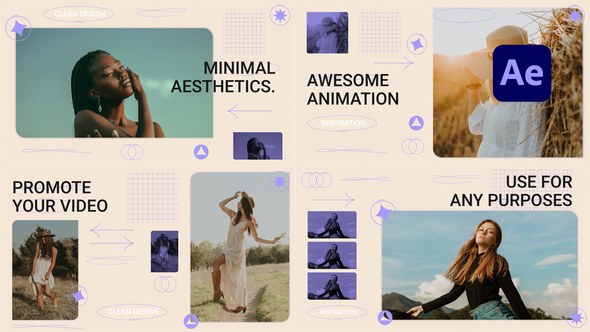 Videohive Minimalistic Pastel Openers template preview