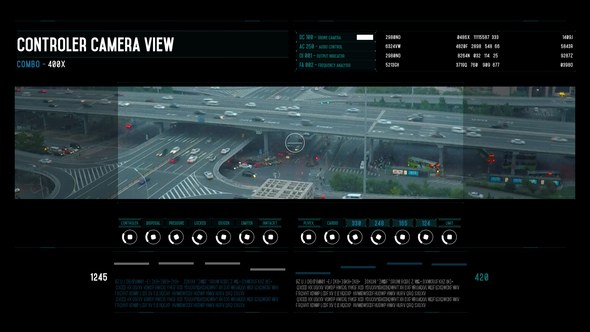 Videohive HUD Satelite Video Infographics template preview