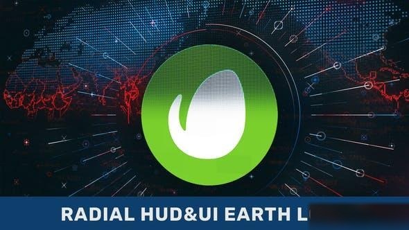 Videohive Radial HUD UI Earth Logo Logo Stings template preview