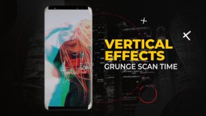 Videohive Vertical Grunge Scan Time Effects | After Effects Elements template preview