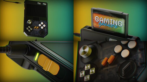 Retro Handheld Gaming Opener Openers template preview