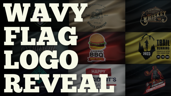 Videohive Wavy Flag Logo Reveal Logo Stings template preview