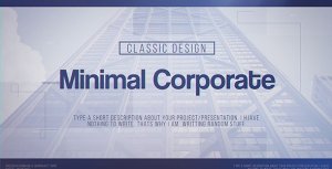 Videohive Minimal Corporate Openers template preview