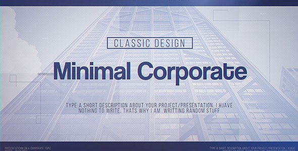 Videohive Minimal Corporate Openers template preview