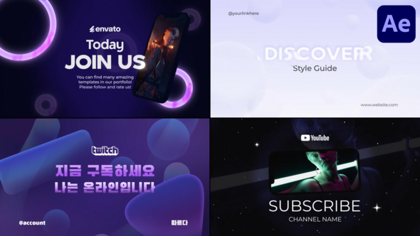 Videohive Stylish Gradient Typography for After Effects Titles template preview