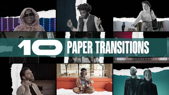 Videohive Paper Transitions | Freeze Style | 4K Elements template preview