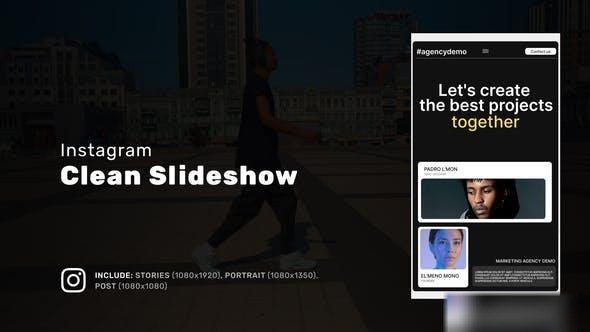 Videohive Instagram Clean Slideshow Openers template preview