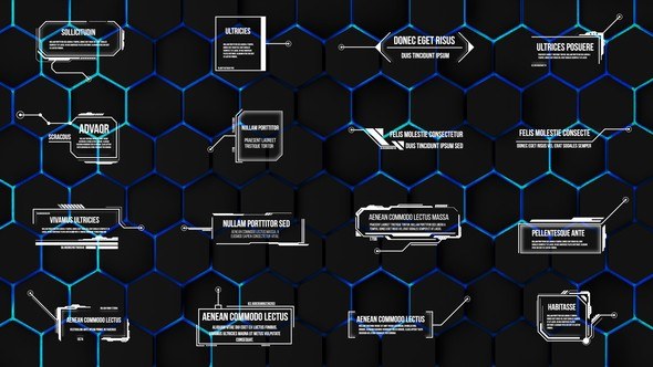 Videohive Hud Glass Call Outs Pack Infographics template preview