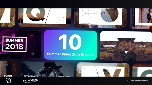 Videohive Summer Typography Vol. 01 Titles template preview