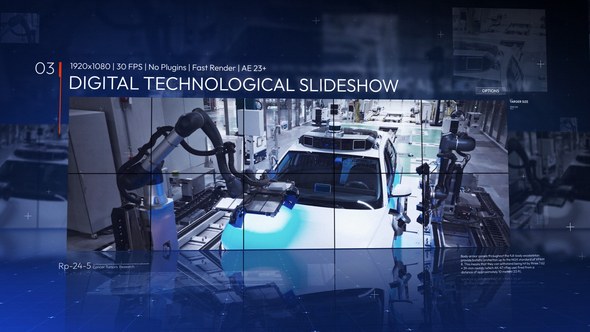 Videohive Digital Technological Slideshow Video Displays template preview