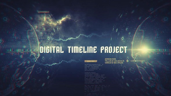 Videohive Digital Timeline Project Video Displays template preview