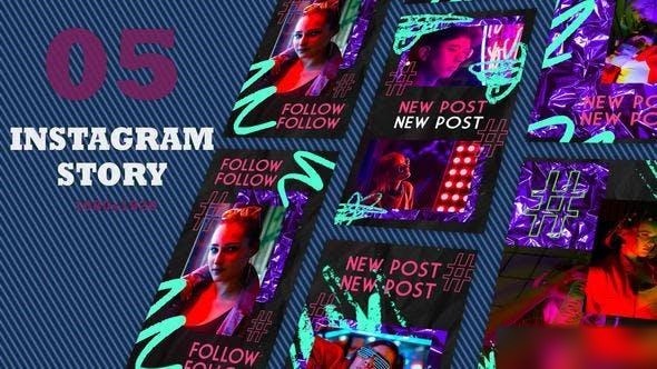 Videohive Dark Paper Texture Instagram Frame After Effects Template Elements template preview