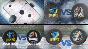 Videohive Ice Hockey VS Logo Stings template preview