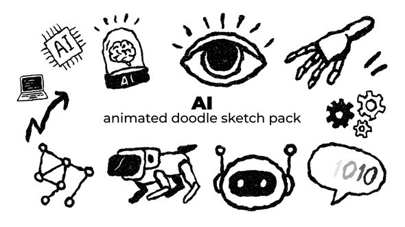 Videohive AI - Animated Doodle Sketch Pack Elements template preview
