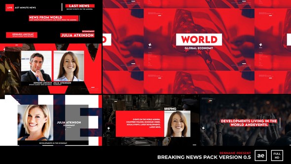 Videohive Breaking News Pack V 0.5 Broadcast-packages template preview