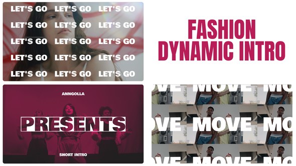 Videohive Fashion Dynamic Intro Openers template preview