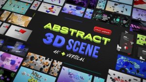 Videohive Abstract 3D Scene Elements template preview