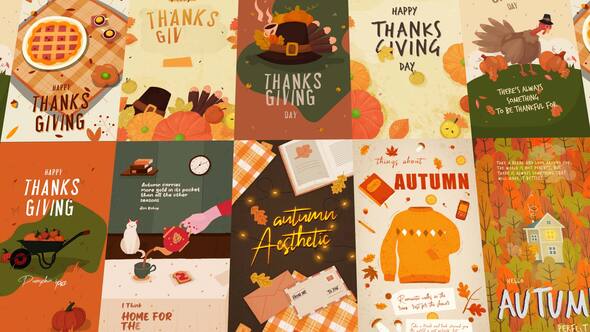 Videohive Thanksgiving Day Package Elements template preview