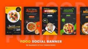 Videohive Food Promo Stories вЂ“ Instagram Stories Pack Product Promo template preview