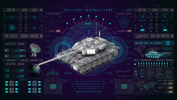 Videohive HUD PRO Military Tank Elements template preview