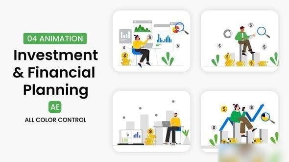 Videohive Investment and Financial Planning Illustration Scene Elements template preview