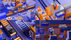 Videohive Isometric App MockUp Promo Product Promo template preview